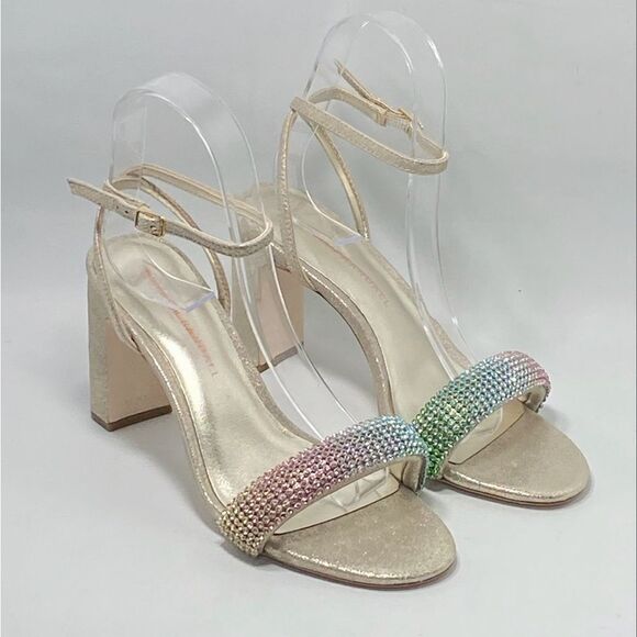 Loeffler Randall Crystal Embellished Ankle Strap Sandal size 6 - Picture 5 of 13
